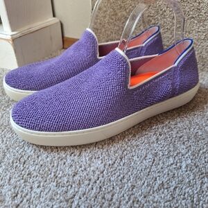 NWOT Rothy’s The Sneaker Amethyst Terry Purple Slip On Sneakers Womens size 10.5